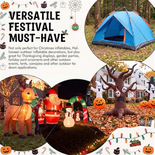 Heavy Duty Inflatable Stakes Tethers Kit for Outdoor Decorations - Metal Variation