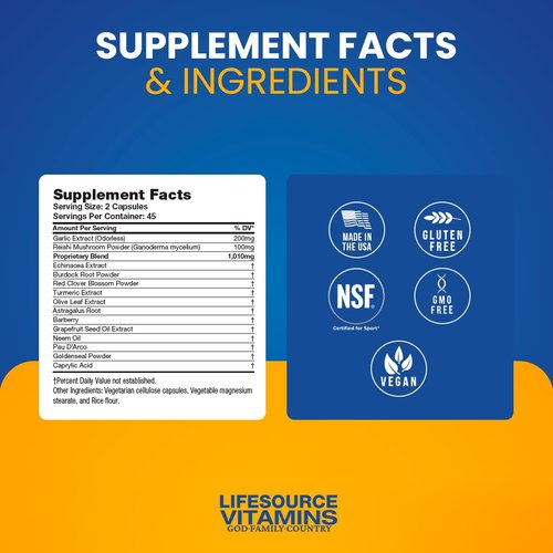 LifeSourceVitamins Tooth & Gum - Anti-B - Support - 90 Caps - Proprietary Formula - LVs, 1 Count (Pack of 1)