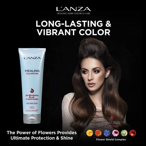 L'ANZA Healing ColorCare Blue Conditioner - Professional Color Toning Haircare | Sulfate-Free Formula