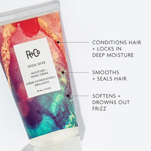 R+Co HIGH DIVE Moisture + Shine Crème - Hydrating Hair Cream for Softness & Gloss, All Hair Types