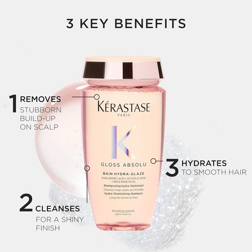 Kerastase Gloss Absolu Shampoo & Conditioner Set - High-Shine, Anti-Frizz, Deeply Hydrating for Glossy, Bouncy Hair