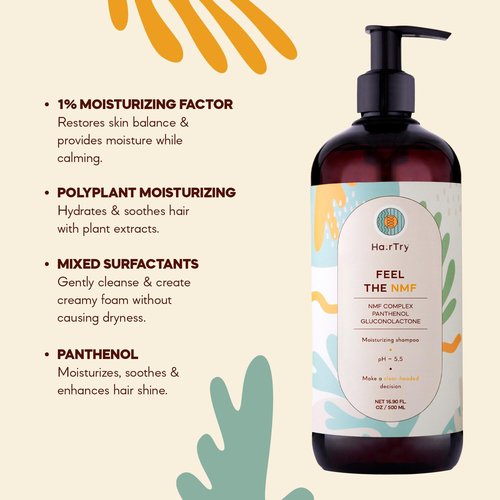 HairTry Hydrating Shampoo - Nourishing Scalp & Hair Care with Polyplant Complex | 16.90 Fl. Oz / 500 ml
