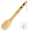 Back Scrubber for Shower,Bath Brush with Long Handle,Bath Brush Body Exfoliator for Wet or Dry Brushing,Men and Women (Black)