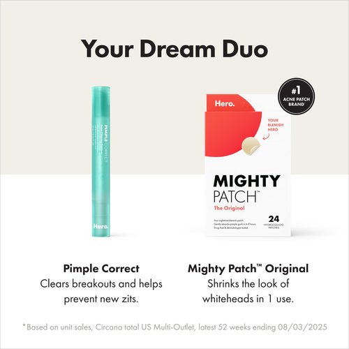 Hero Cosmetics Pimple Correct Acne Clearing Gel Pen - Maximum Strength 2% Salicylic Acid, Derm-Tested Formula for Current and Future Zits (1 Count)