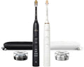 Philips Sonicare DiamondClean Electric Toothbrush Set - 2 Sonic Brushes, 12 Settings, Black & Rose Gold