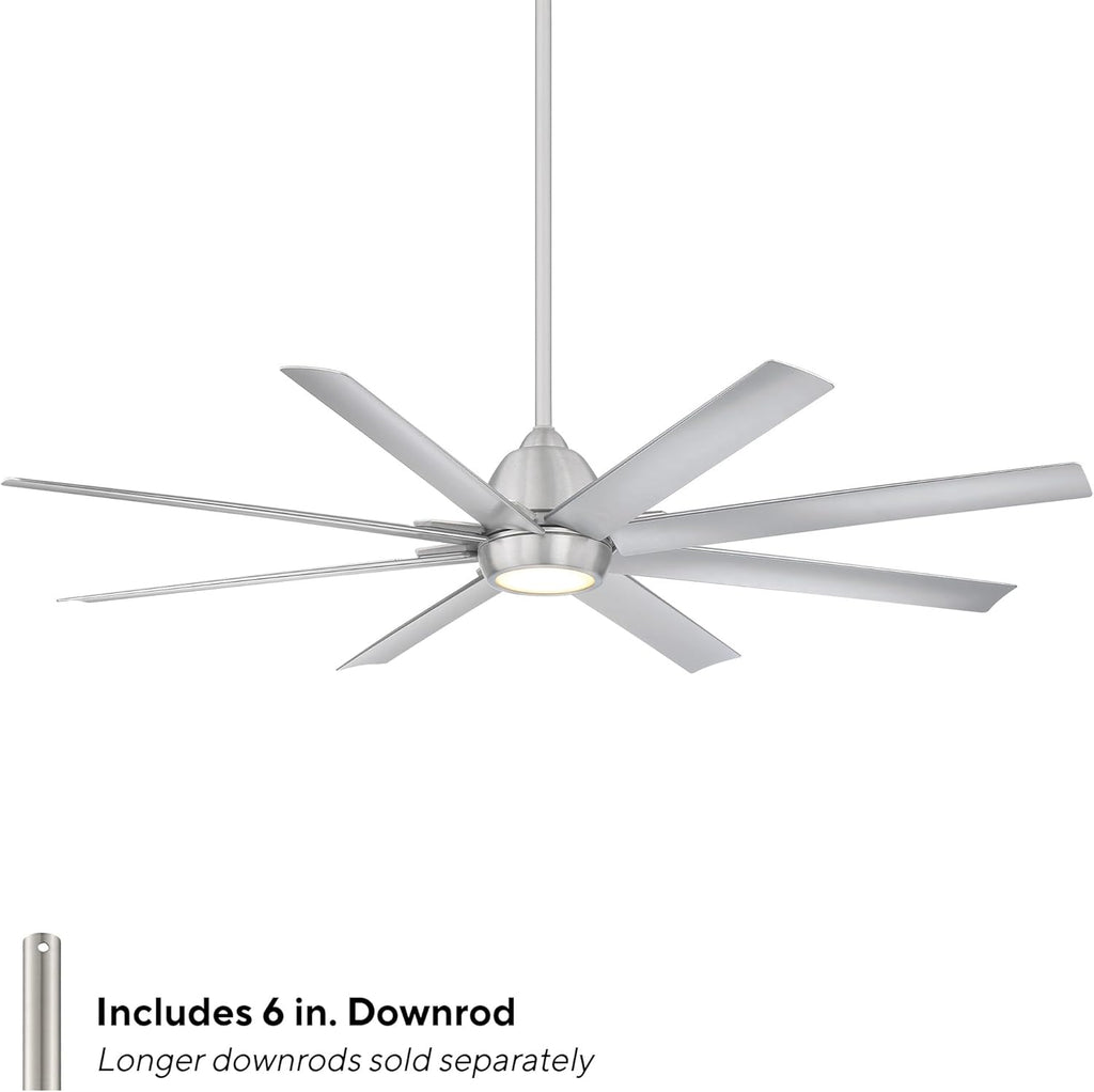 WAC Lighting Mocha XL Smart Ceiling Fan - 8 Blades in Brushed Nickel Finish