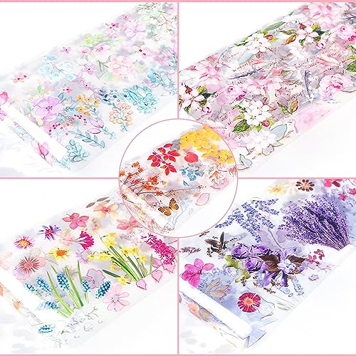 Maple Leaf Fall Nail Foil Transfer Stickers 10 Sheets Autumn Lavender Design