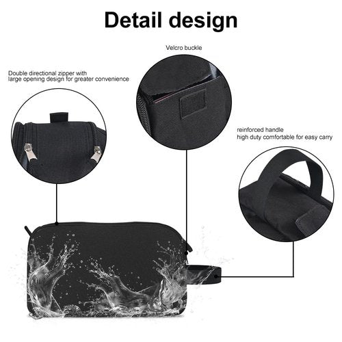 Txinrbaod Travel Toiletry Bag for Men Toiletry Bag Dopp Kit Water-resistant Shaving Bag Large Travel Toiletry Organizer Travel Essentials Black