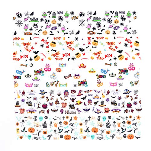 Halloween Nail Foil Sticker Set - Fall Nail Art Decals & Charms, 10 Pack