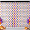 Halloween Spider Curtain Fringe Set - Orange Purple Black Door Backdrop 2 Pack
