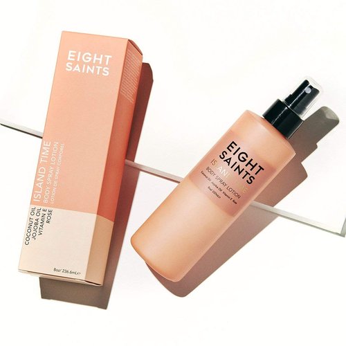 Eight Saints Island Time Body Lotion - Natural & Organic Hydrating Formula, Coconut Scent, 8 Oz