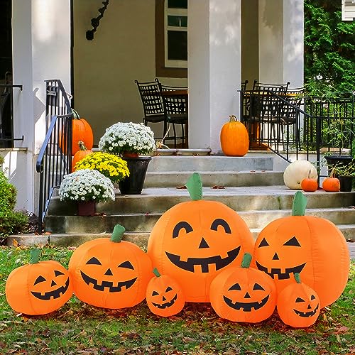 7.5FT Halloween Inflatable Pumpkin Outdoor Decor with LED Lights