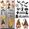 Halloween & Thanksgiving Fridge Magnets Set - Fall Gnome, Ghost, Pumpkin Decor