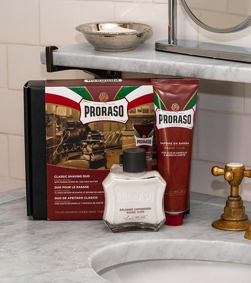 Proraso Shaving Kit - Nourishing Cream & After Shave Balm for Coarse Beards | Premium Italian Duo