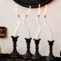 4 Pack Halloween Ghost Taper Candles - Indoor Decor, Twisted Ghost Shapes