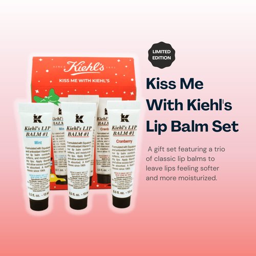 Kiehl's Lip Balm Treatment Set - 3-Piece Collection in Mint, Cranberry & Original Flavors