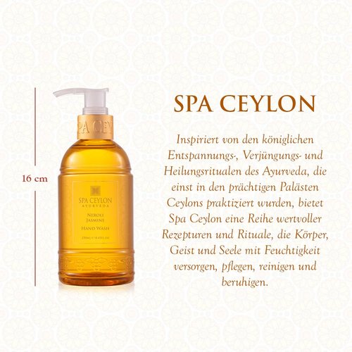 SPA CEYLON Neroli Jasmine Hand Wash - Hydrating Luxury Formula for Soft, Smooth Skin | Floral Fragrance