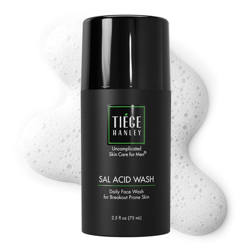 Tiege Hanley Salicylic Acid Cleanser - Gentle Deep-Cleansing Face Wash for Acne-Prone Skin | 2.5 FL Oz