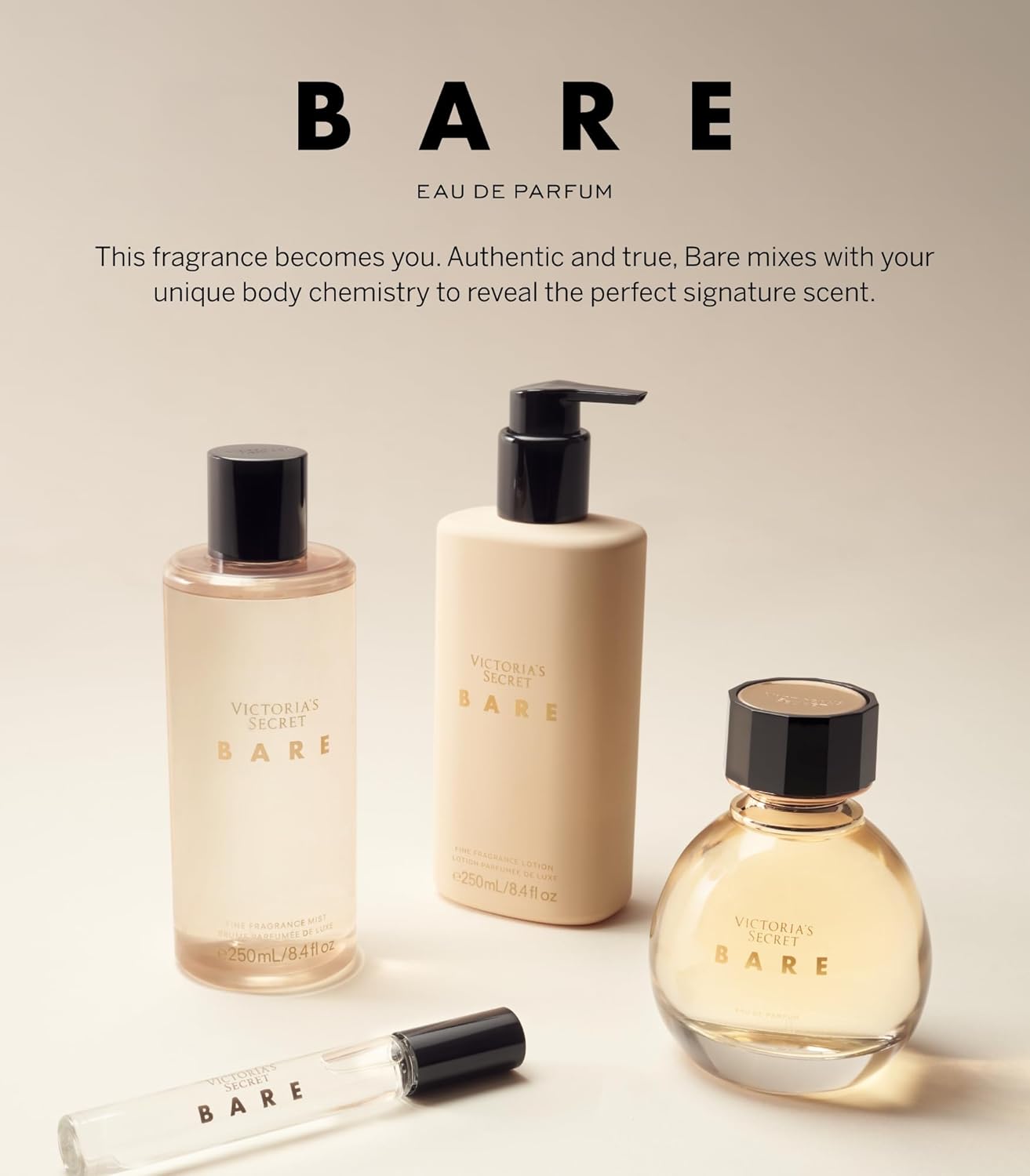 Victoria's Secret Bare Fragrance Mini Mist - Body Spray for Women with Australian Sandalwood & Mandarin (2.5 oz)