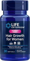 Life Extension Hair Growth Supplement for Women - Boost Fullness & Density with Ceramosides™ | 30 Gluten-Free Softgels