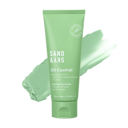 Sand & Sky Blemish Clearing Clay Face Mask - Oil Control with Salicylic Acid & Niacinamide, Minimizes Redness & Tightens Pores