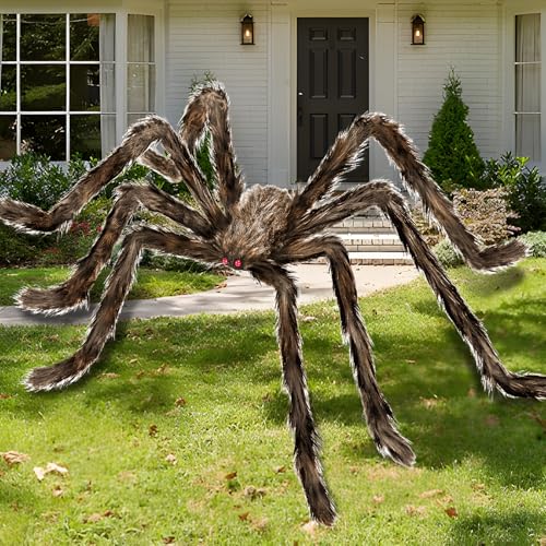 78-Inch Golden Giant Spider Halloween Decorations - 1pc, Eerie & Lifelike Indoor Outdoor Decor