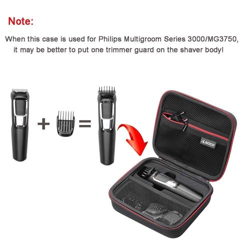 RLSOCO Hard Case for Philips Norelco Multigroom All-in-One Trimmer Series 3000 & Multigroom Series 5000,Fits for Philips MG3919/50,MG3939/50,MG5910/49,MG5970/49,MG3740/40,MG3750/50,MG3740/15 and More