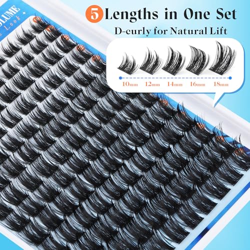 Eyelash Clusters Volume Lash Clusters Manga Spike Individual Lashes F-Volume 10-18MM