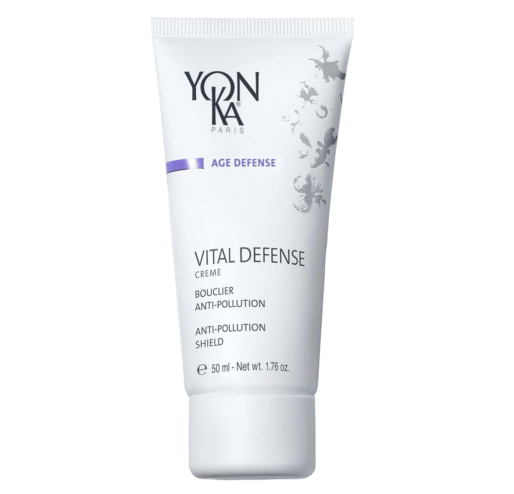 Yonka Paris Vital Defense Day Cream - Pollution Protection Vitamin C Moisturizer | All Skin Types | 84% Natural Ingredients