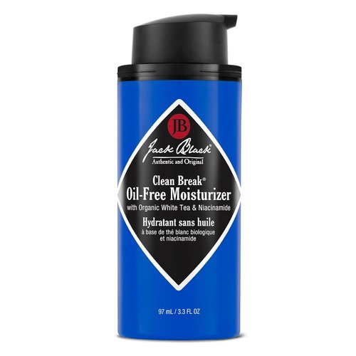Jack Black Clean Break Oil-Free Moisturizer - Daily Face Lotion for Men, 3.3 Fl. Oz | Hydrating Skin Cream