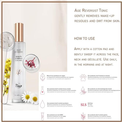 FARMASi Age Reversist Beauty Essence Tonic - Gentle Face Wash & Makeup Remover | 3.4 fl. oz / 100 ml