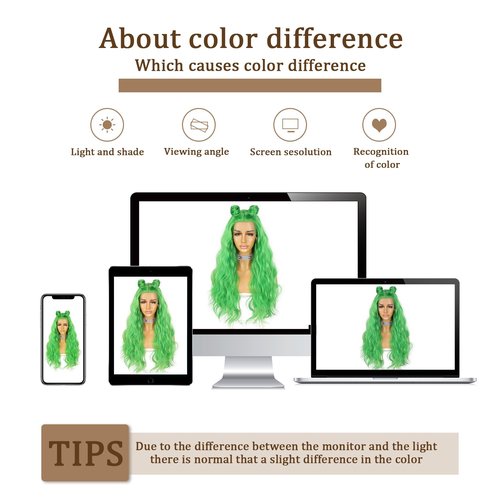 SAPPHIREWIGS 13×4 Green Synthetic Lace Front Wigs Long Body Wave Wig Pre Pluked Hairline Heat Resistant Hair for Women Wedding Party Christmas Uses 26inch