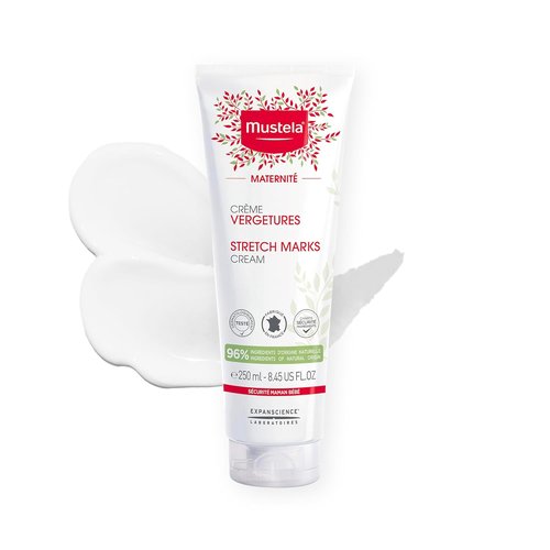 Mustela Maternity Stretch Marks Cream - Natural Avocado & Shea Butter Moisturizer | Fragrance-Free Options Available