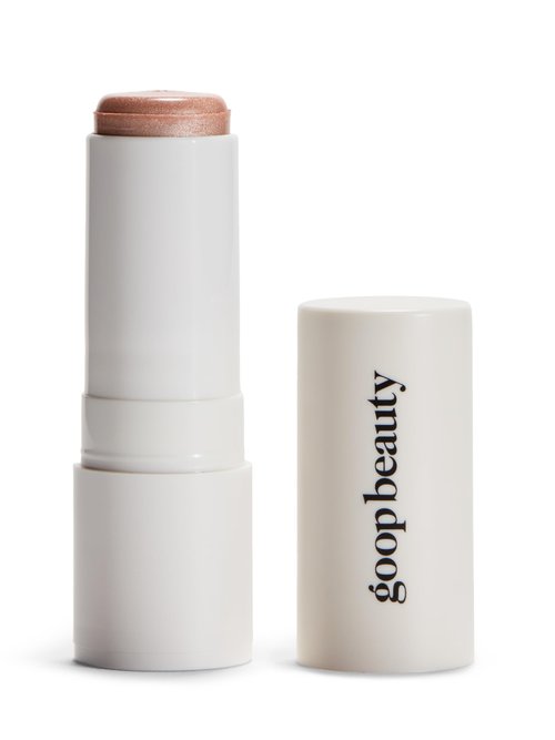goop Beauty Glow Skin Highlighter Stick | Multi-Use Highlighter with Pearlescent Glow | Amino Acid & Micropearl Blend | Makeup and Skincare | Aura: Champagne Gold | 0.28 oz