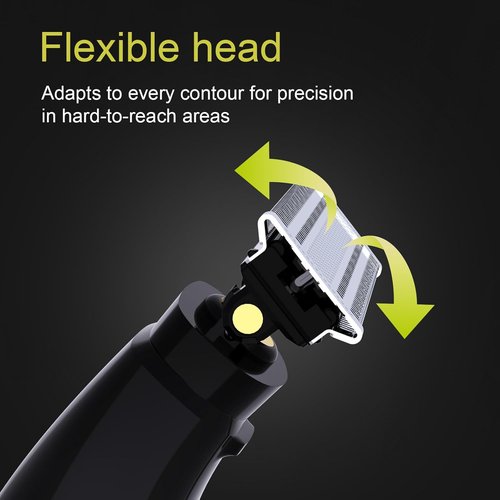 Philips Norelco OneBlade Replacement Blades - 4 Pack with 5 Guide Combs for QP2515, QP2520, QP2530 Models