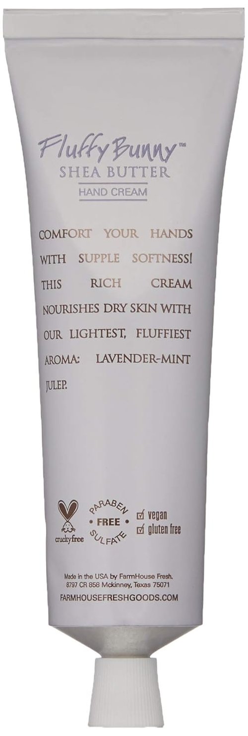 FarmHouse Fresh Fluffy Bunny Hand Cream - Lavender Mint Scent, 2 Fl. Oz. of Moisturizing Shea Butter
