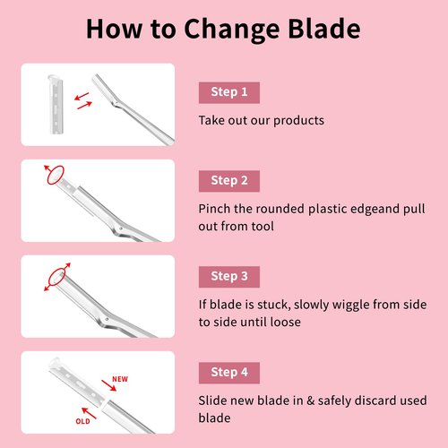 Replacement Blades Compatible with Tweezerman Facial Razor, 20 Count (Pack of 1)