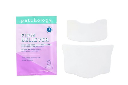 Patchology Firm Believer Hydrogel Neck & Chest Mask - Targeted Hydration & Smooth Skin, 5-Minute Spa Treatment