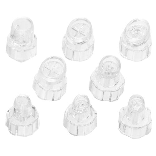 Ipetboom 8pcs Plastic Hydro Facial Machine Tips Heads for Water Oxygen - Beauty Cleaning Suction Machine Replacement Parts Skin Care Aqua Peeling Caps, 1.65cm/0.65in interface inner diameter