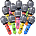 Inflatable Microphones Party Decorations, 12 Pack, 10 Inch Fun Karaoke Props