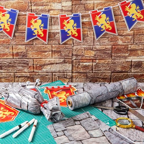 Medieval Renaissance Halloween Party Decorations Set - Banner, Cards, Tablecloth