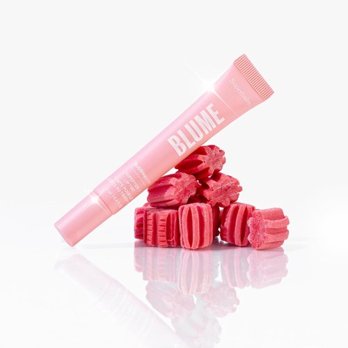 Blume Tri-Peptide Lip Balm - Bubblegum Pink Tinted Moisturizer with Shea Butter & Squalane | 0.4 Fl Oz
