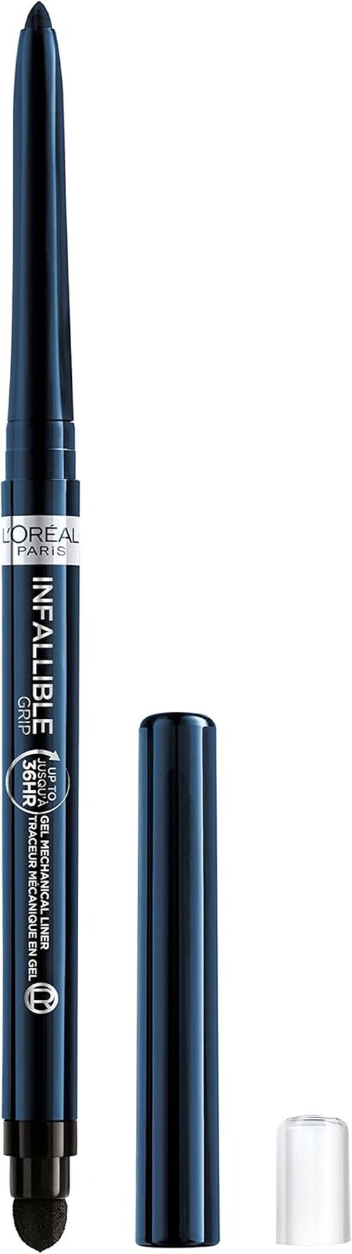 L'Oreal Paris Infallible Grip Gel Eyeliner Pencil - Waterproof, Smudge-Resistant, 36HR Wear, Blue Jersey, 0.01 Oz