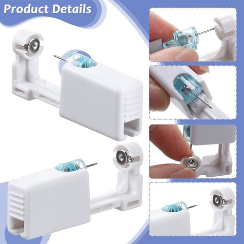 Juder Nose Piercing Gun Kit - 72Pcs Disposable Kit Including Self Noe Piercing Gun, Built-in Nose Studs & Clean Tools for Cartilage, Tragus & Helix Piercing