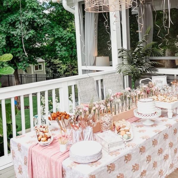 Velvet Table Runner 10ft Wedding Reception Decor Dusty Rose 20x120in - Blush Pink & Mauve Variation