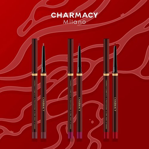 CHARMACY Twist Up Lip Liner Pencil - Waterproof, Smudge-Proof Formula | High Pigment, Vegan | Universal Shades #03