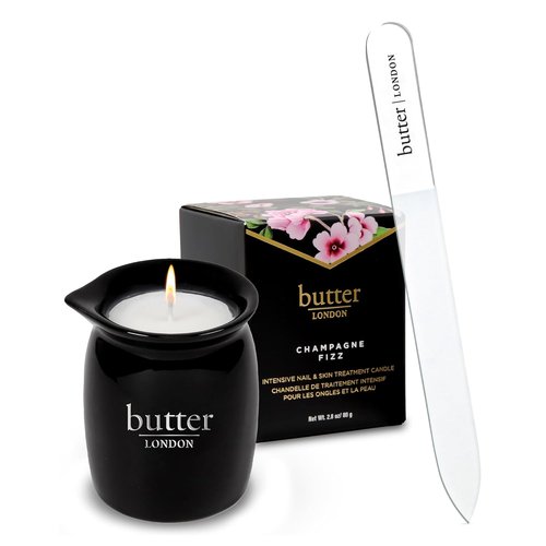 Butter London Glass Nail File & Massage Oil Candle - Perfect for Nail Care & Relaxation