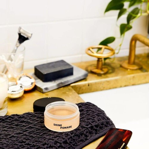 Rudy's Shine Pomade - Non-Greasy Frizz Control with Medium Hold for Curly Hair | 2.2 oz