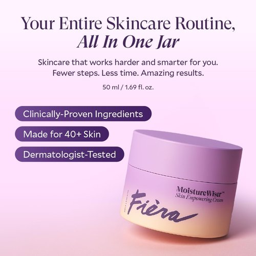 FIÈRA MoistureWiser Anti-Aging Face Moisturizer – Hydrating Cream with Peptides for Mature Skin – 1.69 fl oz