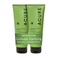 Acure Curiously Clarifying Shampoo & Conditioner Set - Deep Cleansing & Hydrating for Oily Hair - 8 fl oz (2 Pack)